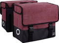 Willex dubbele canvas tas plus purple red matt black 40l