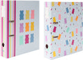 Kangaro ordner - b'log sweet candy - formaat a4 - 2-rings - 2 stuks - met aardbeiengeur - an-122589-a