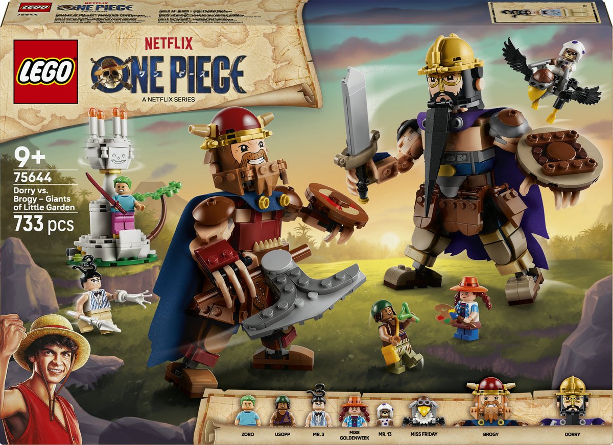 Lego one piece dorry vs. brogy – reuzen van kleine gaarde piraten speelgoed voor kinderen 75644