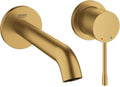 Grohe essence wandgemonteerde inbouw wastafelkraan - afbouwdeel - exclusief inbouwdeel - mat goud - aquacalibrator
