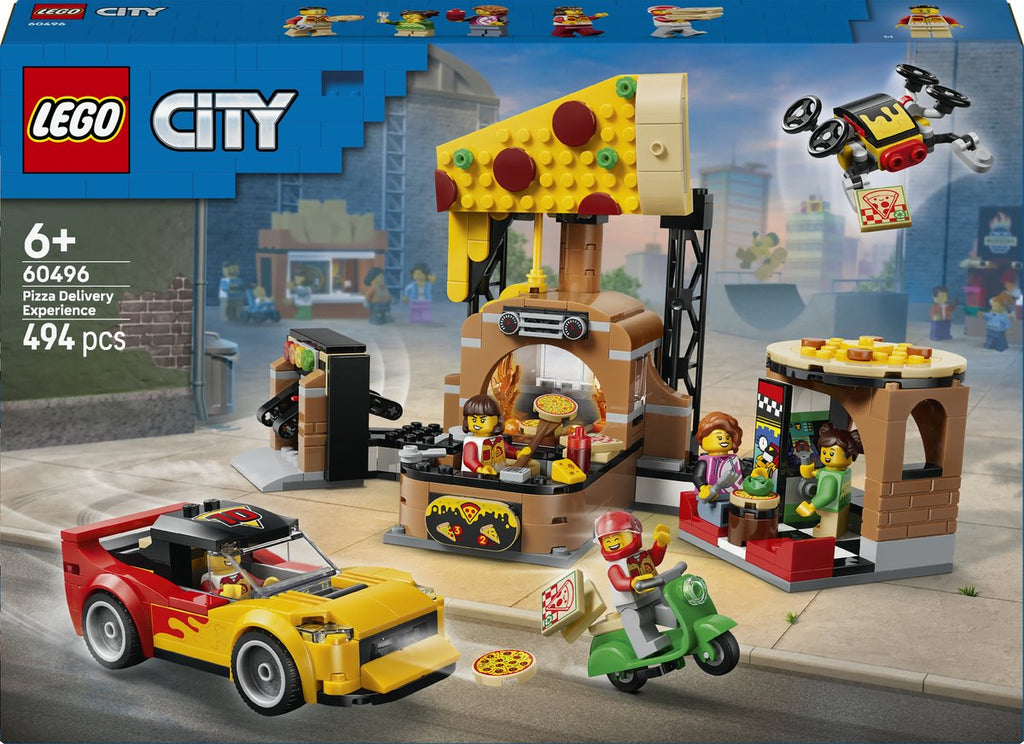 Lego city pizzacentrale met voertuigen