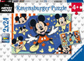 Ravensburger puzzel mickey mouse - twee puzzels - 24 stukjes - kinderpuzzel