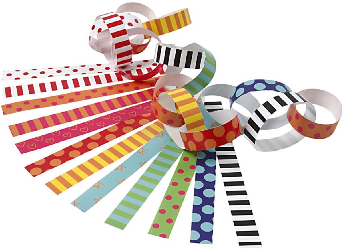 Creativ company colortime glanspapier stroken 1,5 x 16 cm 400 stuks
