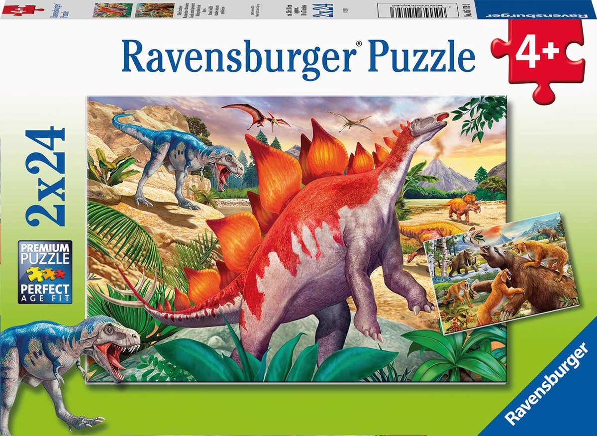 Ravensburger Puzzle Wilde Urzeiten, 2x24 Teile.