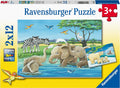 Ravensburger Puzzle Junge Tiere aus aller Welt, 2x12 Teile.