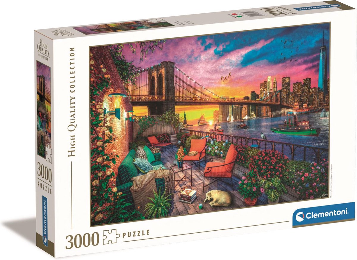 Clementoni Puzzel Manhattan Balkon Sonnenuntergang, 3000st.