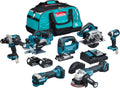 Makita dlx7019tx1 accu combiset 7-delig 18v 5.0ah in tas