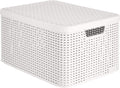 Curver style box rattan l - opbergmand - 30l lichtgrijs