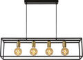 Lucide ruben - hanglamp - 4xe27 - zwart