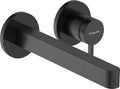 Hansgrohe finoris - inbouw wastafelmengkraan - ééngreeps bediening - met afvoerplug - 228mm - brushed black chrome
