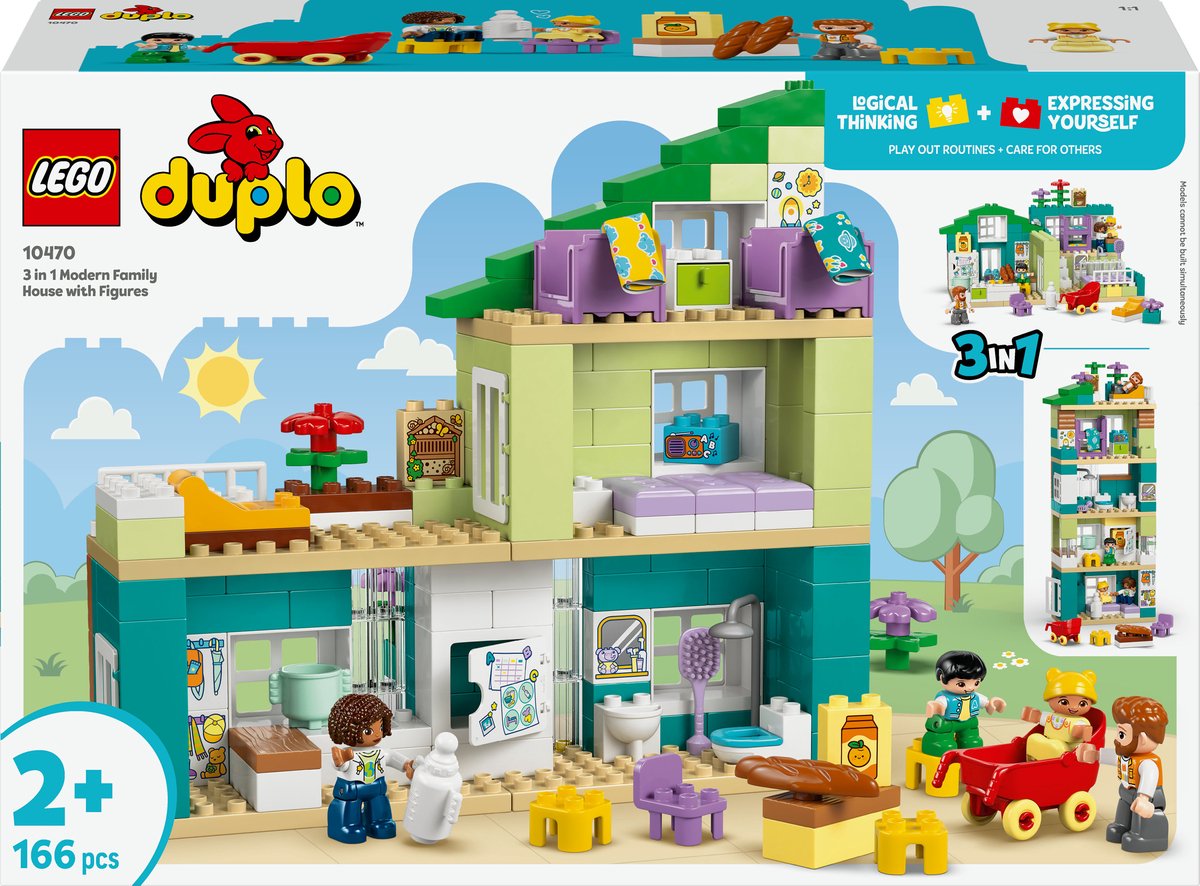 Lego duplo town 10470 - woonhuis - 3-in-1 - inclusief figuren