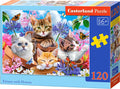 Castorland katten met bloemen - puzzel 120 stukjes