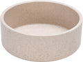 Designed by lotte noor voerbak hond - eetbak drinkbak - vaatwasserbestendig - bamboe - beige - 14 cm