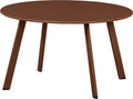 Woood fer bijzettafel tuin - metaal - donker bruin - 40x70x70