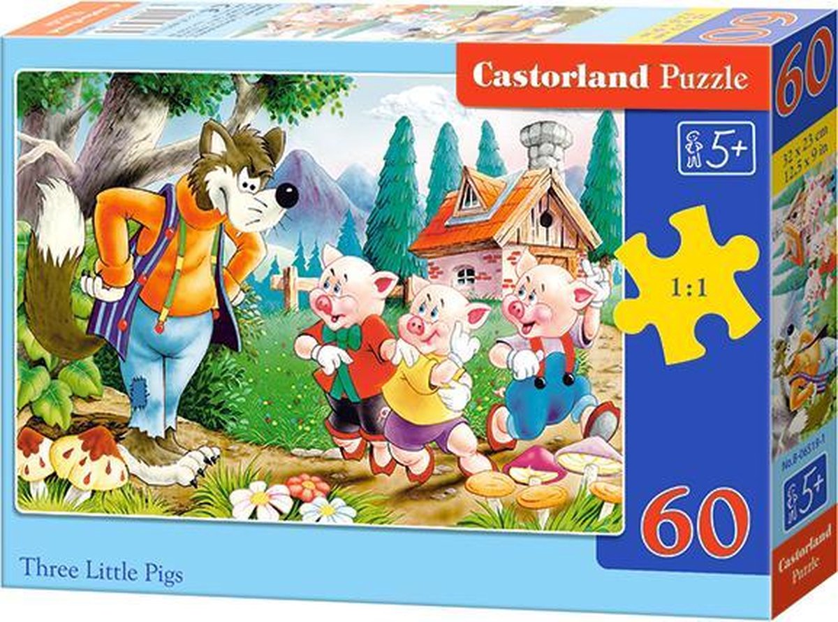 Castorland three little pigs - 60 stukjes