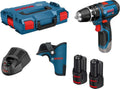 Bosch professional gsb 12v-15 - accu schroefklopboormachine - incl 2 gba 12v x accu (2.0 ah) - gal 12v-40 lader - holster - l-boxx