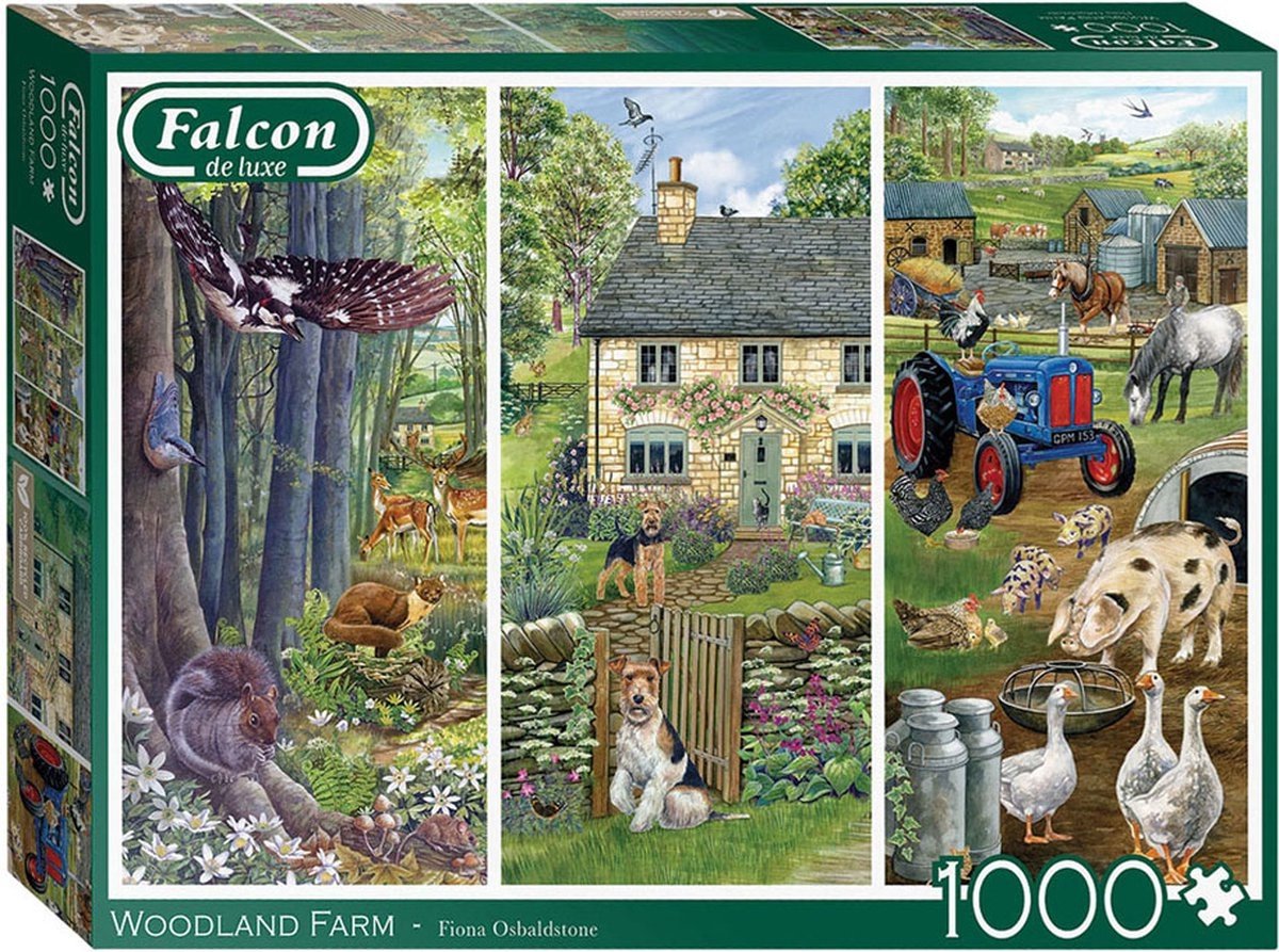 Jumbo Falcon Puzzle - Waldbauernhof, 1000 Teile.