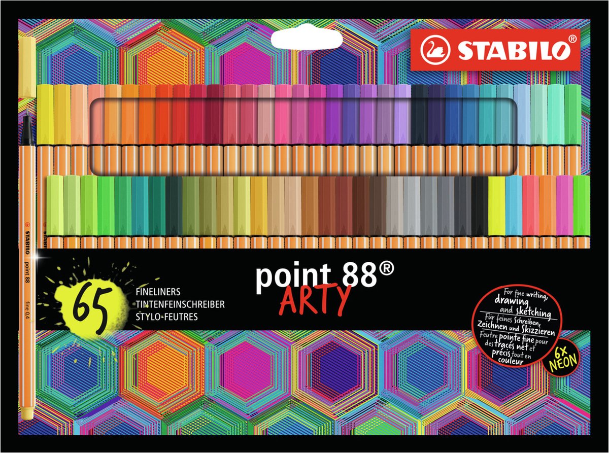 Stabilo Point 88 – Fineliner – Künstlerbedarf – 65-teiliges Set