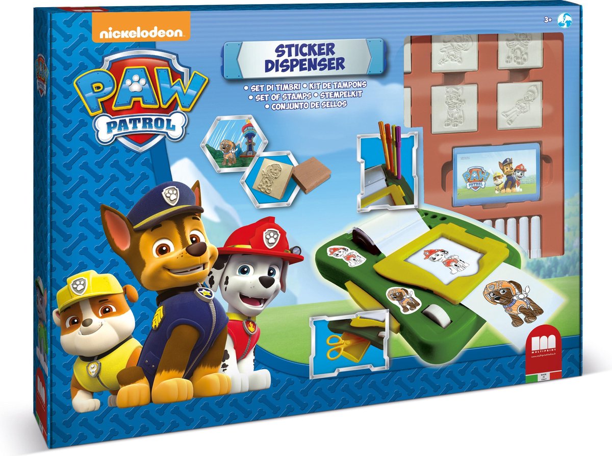 Multiprint Paw Patrol Aufklebermaschinen-Set