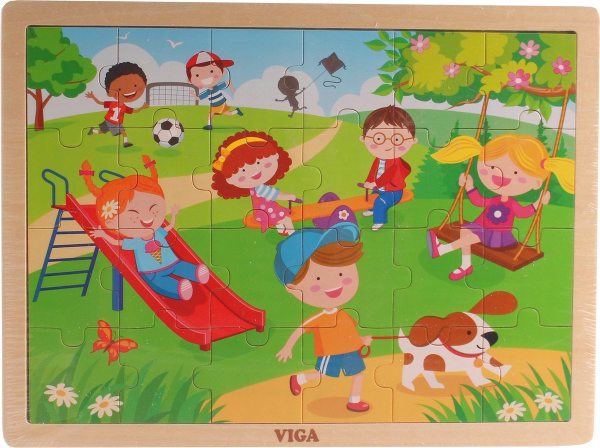 Vigatoys viga toys legpuzzel four seasons lente 24 stukjes