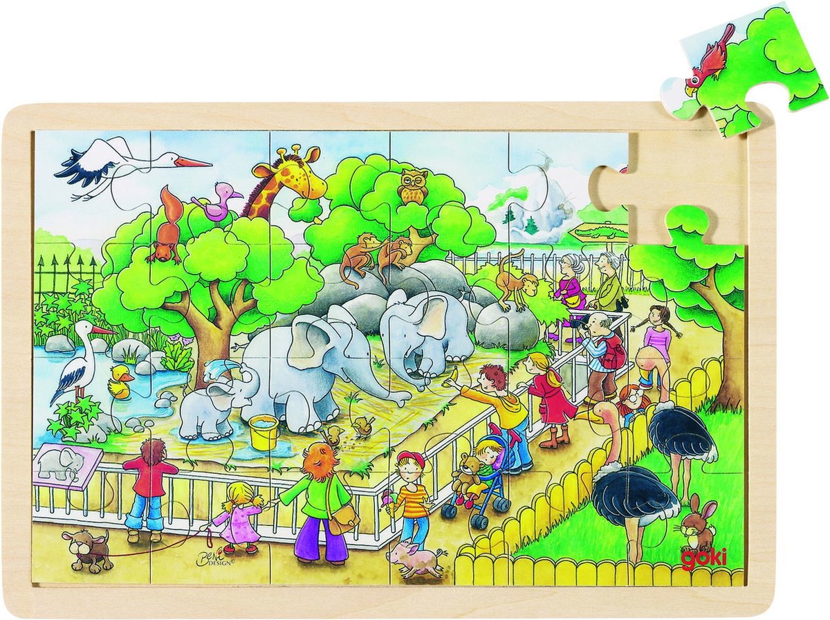 Goki puzzel, bezoek aan de dierentuin. 24 del