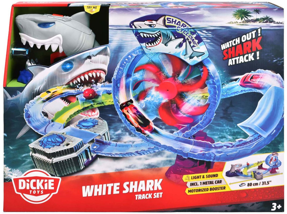 Dickie White Shark Track Set