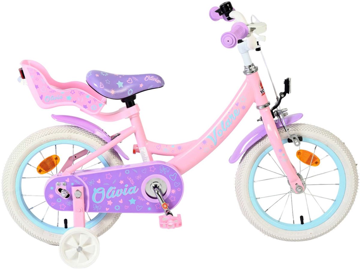 Ngk olivia kinderfiets - meisjes - 14 inch - roze
