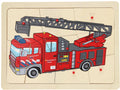Playwood Holzknopf-Puzzle Feuerwehr, 9 Teile