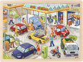 Goki Holzpuzzle Tankstelle, 96 Teile.