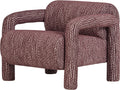 Woood lenny fauteuil - dessin - bordeauxrood - 65x76x82