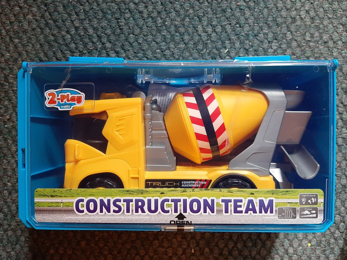 2-play bouwtruck betonmixer frictie 20cm