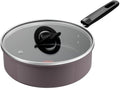 Tefal ceramic control grey - hapjespan - 24 cm - keramisch - inductie - inclusief deksel - pfas vrij - geschikt voor gebruik met metalen spatels