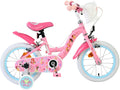 Disney Prinzessinnen Kinderfahrrad - Mädchen - 14 Zoll - Rosa - Zwei Handbremsen