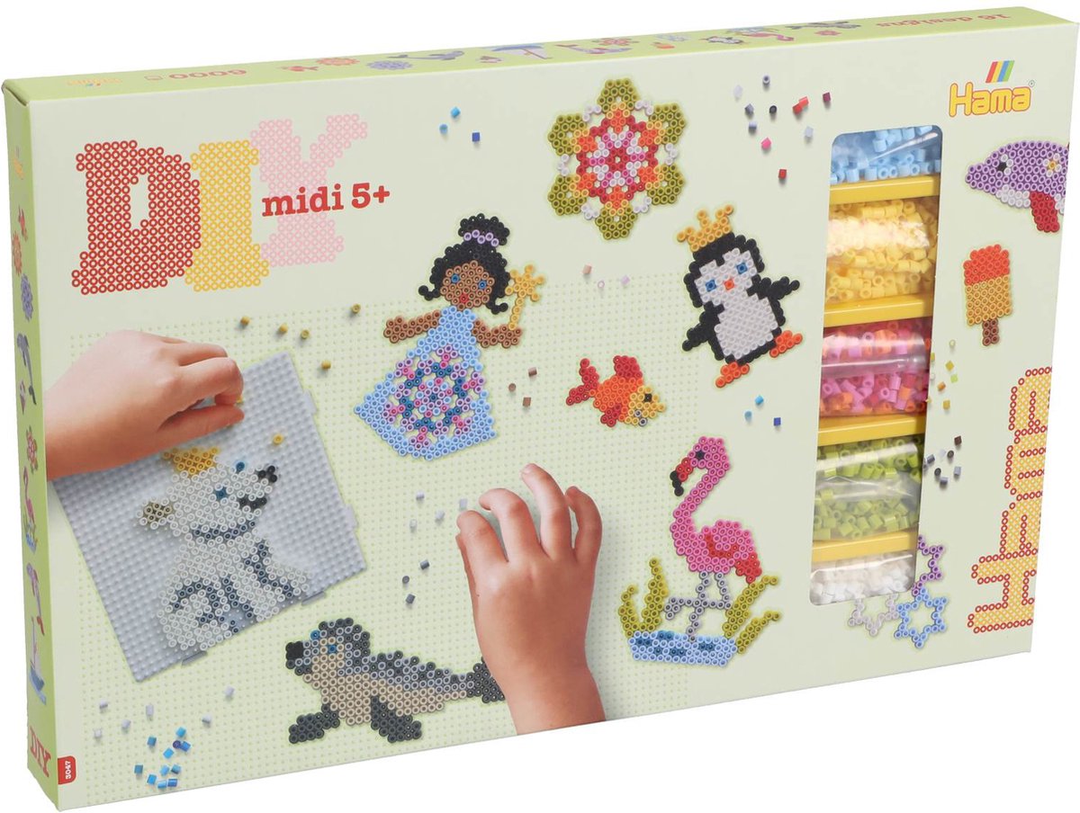 Hama stijkkralen midi mega gift box 6000 stuks