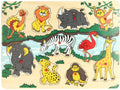 Playwood Holzknöpfpuzzle Wildtiere, 10 Teile