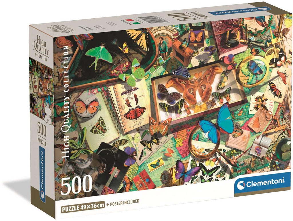 Clementoni Puzzle Schmetterlingssammler, 500 Teile.