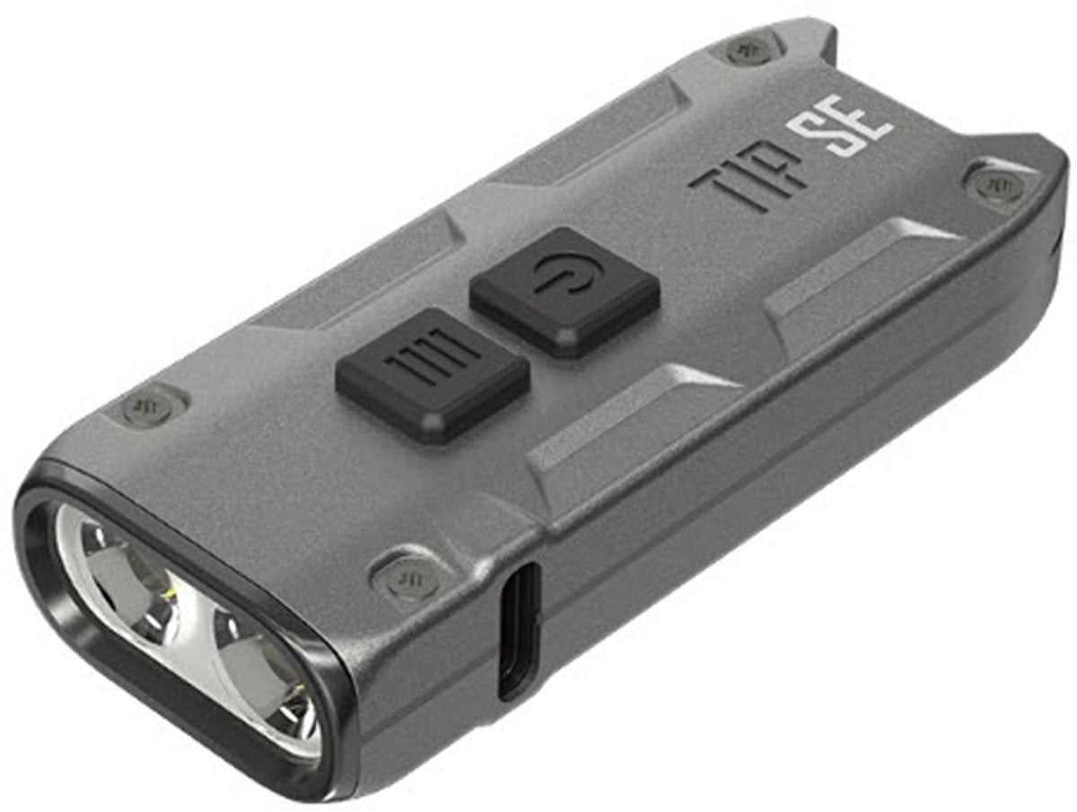 Nitecore tip se metallic gray sleutelhangerlamp oplaadbaar - 700 lumen - 90 meter - grijs