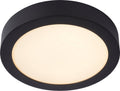 Lucide brice-led - plafonnière (plafondlamp) badkamer - ø 24 cm - led dimbaar - 1x15w 3000k - ip44 - zwart