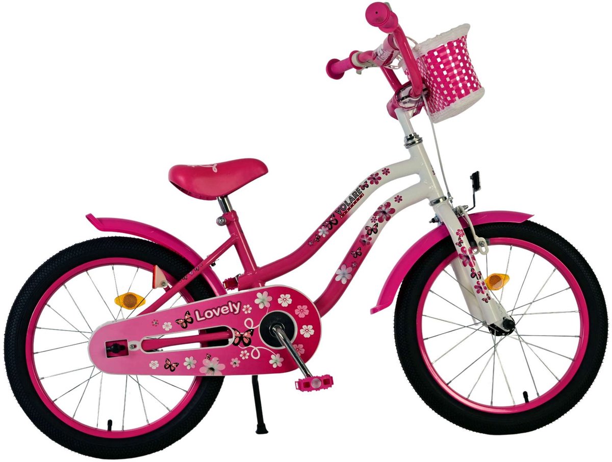 Volare lovely kinderfiets - meisjes - 18 inch - roze wit