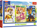 Trefl 3x50, our dogs, viacom paw patroll fsc mix 70%, 50 stuk(s), stripfiguren, 4 jaar
