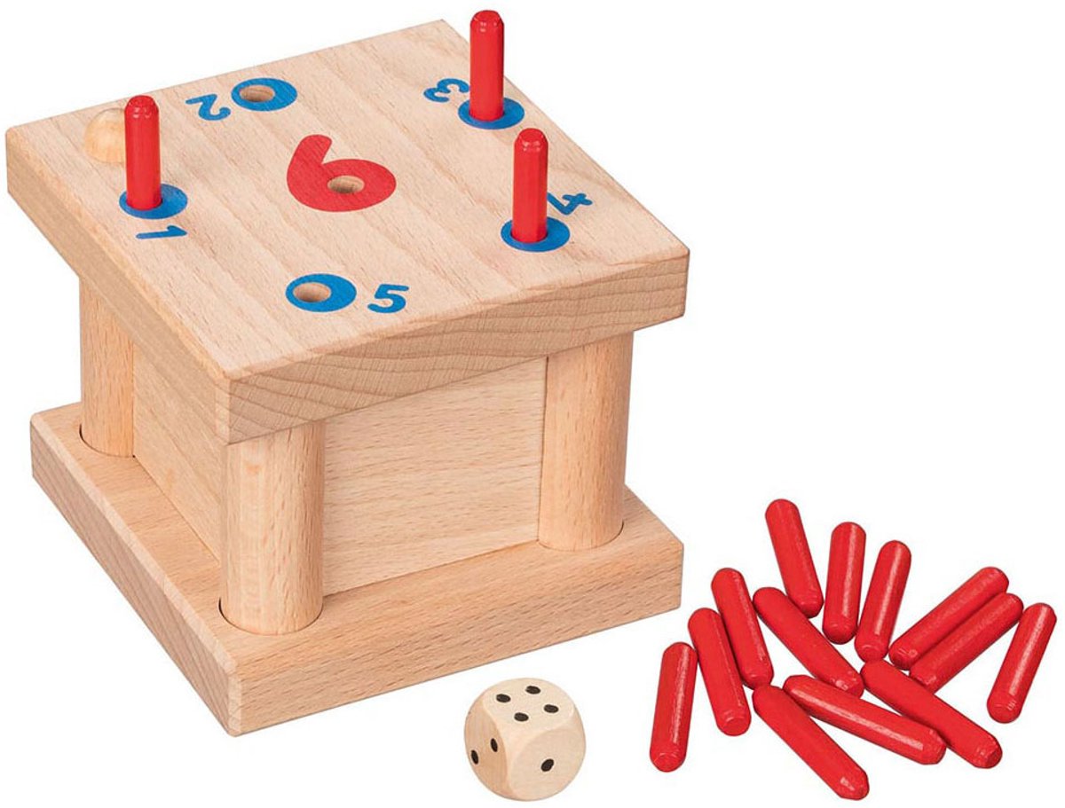 Goki, ein kniffliges Holzspiel mit 6 Pins