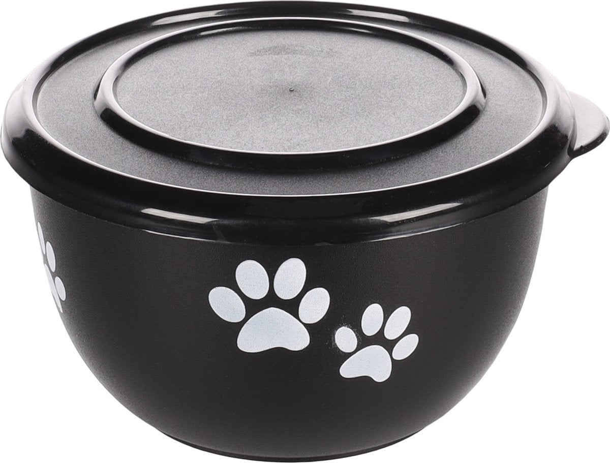 Flamingo kena met deksel - eet- en drinkpot honden - eetpot met deksel kena zwart s 12,7cm 600ml - 1st - 129699 - 1st s
