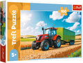 Trefl puzzel landbouw tractor met aanhanger - 100 stukjes fsc.