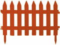 Prosperplast tuinhekjes - 7x stuks - kunststof - 320 cm - terra - borderrand - tuinafscheiding