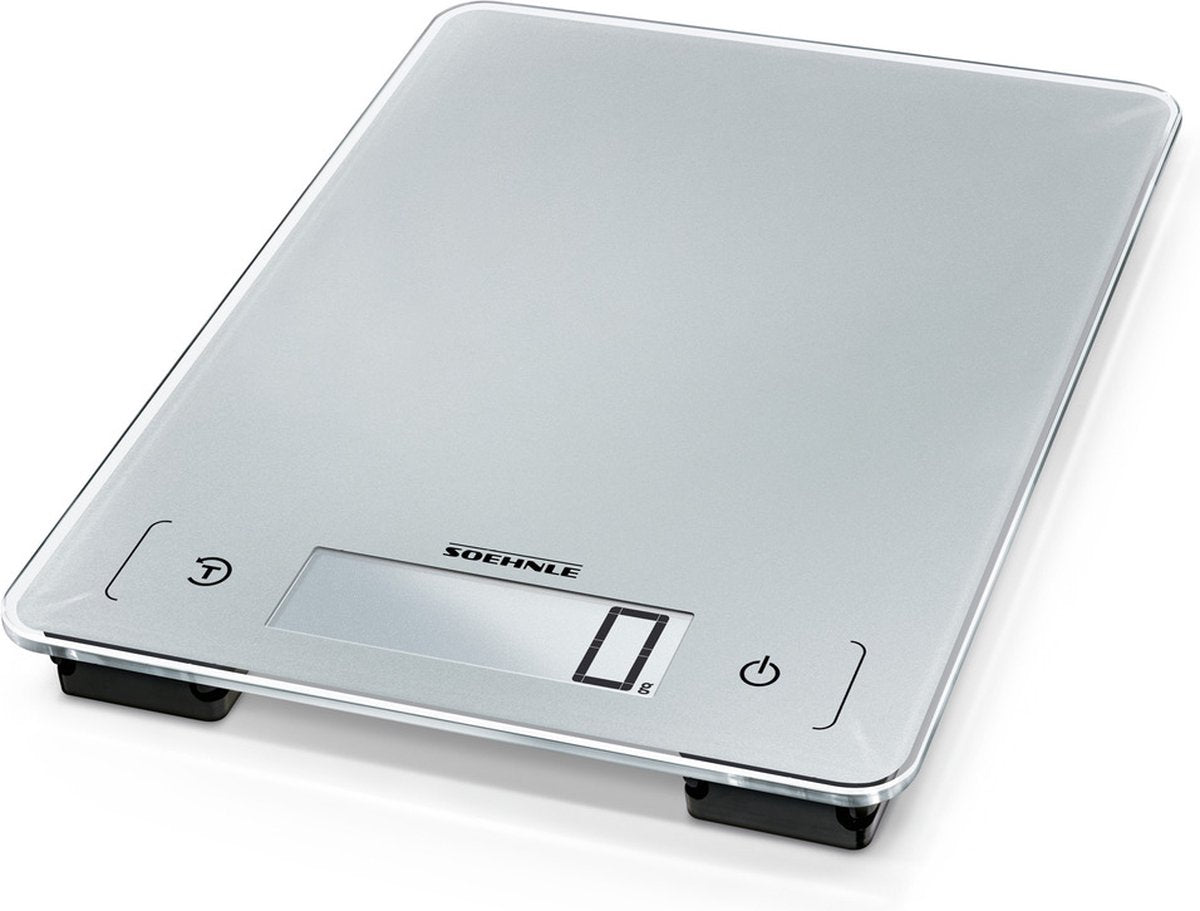 Soehnle 66225 Seite wasserdichte digitale Küchenwaage grau