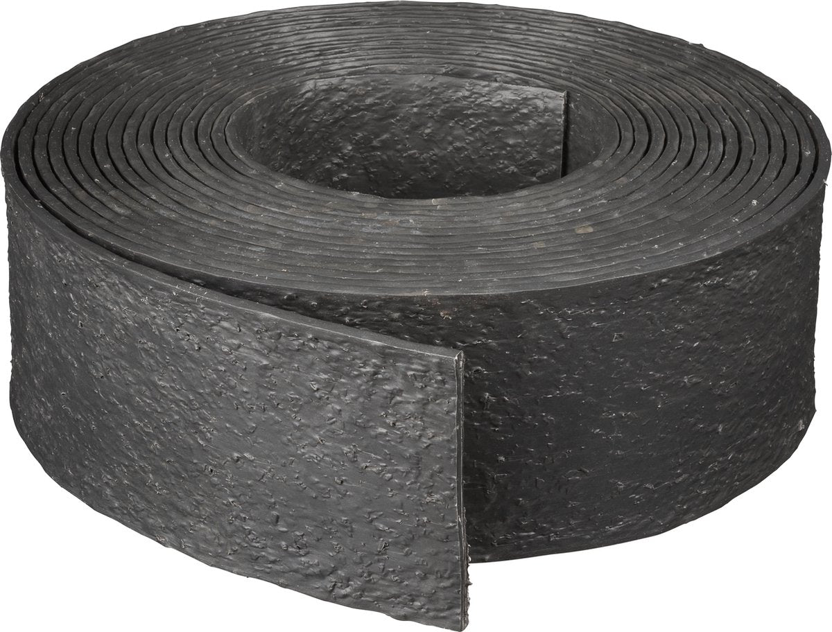 Naturbelassene Bordüre 0,12 x 12 m, 5 mm, schwarz
