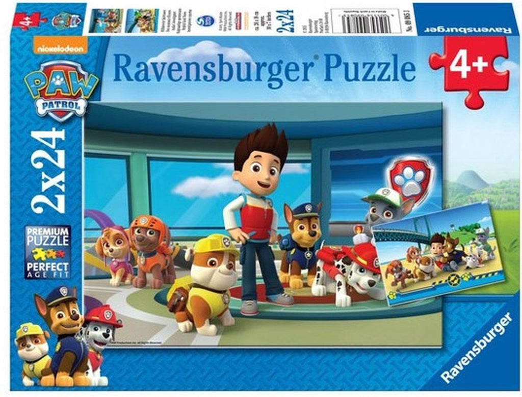 Ravensburger Paw Patrol Puzzle - Hilfreiche Detektive, 2x24 Teile.