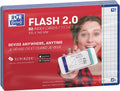 Oxford flash 2.0 - flashcards - geruit 5mm - a6 - blauwe rand - 80 stuks