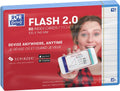 Oxford flash 2.0 - flashcards - gelijnd - a6 - turquoise rand - 80 stuks
