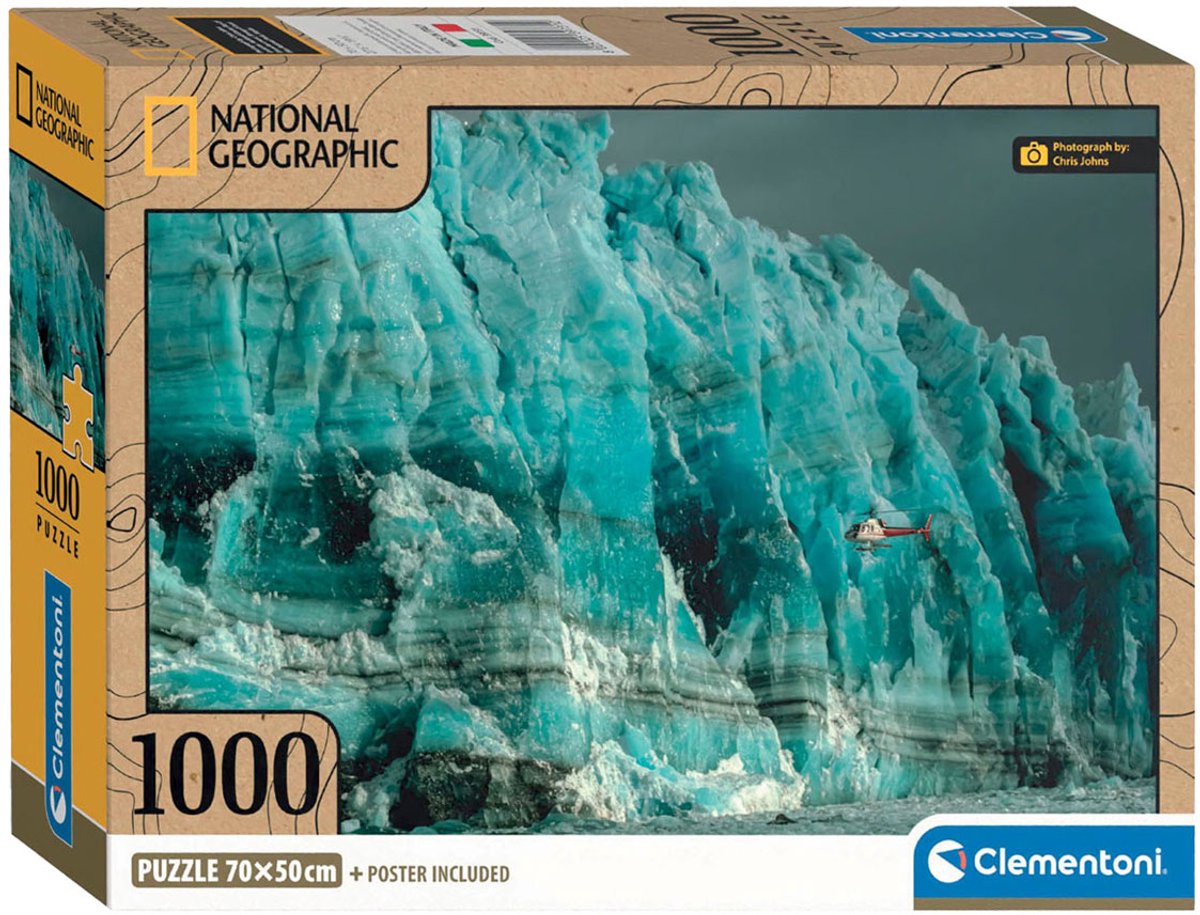 Clementoni - puzzel - 1000 stukjes - national geographics - ijsberg - puzzel voor volwassenen